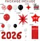 Graduation Balloon Arch Kit 2026 Graduation Party Decorations, Different Sizes 5 12 18 Inch Red Black Graduations Balloons Arch with Class of 2026 Cake Toppers, Fringe Curtain, Star & 2026 Balloons